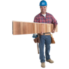 Carpenter Holding an 8' Long Cedar Valley Shingle Panel