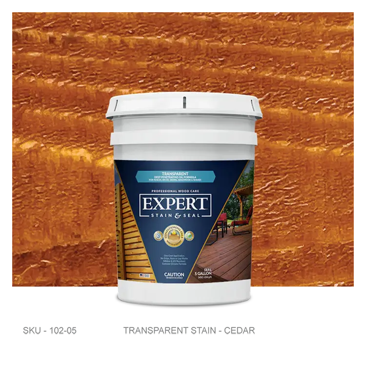 Expert Stains - Transparent Stain Swatch - 5 Gallon / Cedar