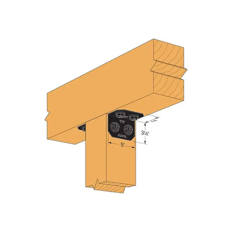 Simpson Strong Tie Outdoor Accents Apva6 Angle - Installation Drawing