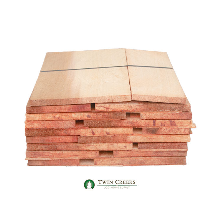 Bundle Premium Grade 24" x 5/8" Western Red Cedar Tapersawn Shakes - Front