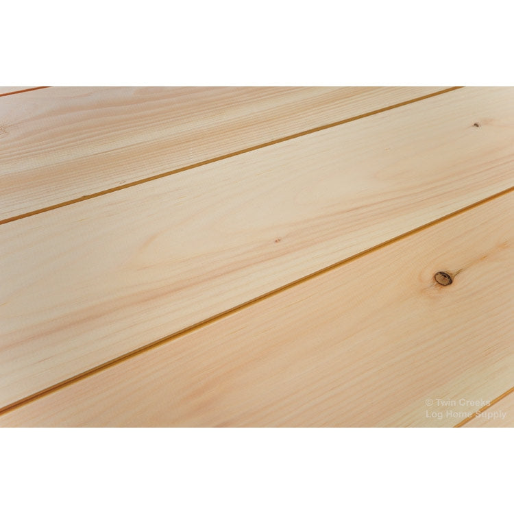 1x6 White Pine Shiplap Siding - Angled Close