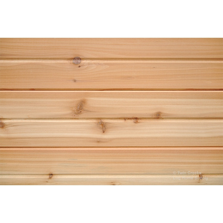 1x8 Western Red Cedar Channel Rustic Siding (Reverse Installed Close)