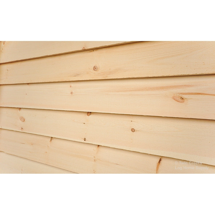 1x8 White Pine Plain Bevel Siding (Installed Angle)