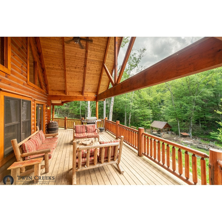 2x6 Spruce Tongue & Groove Paneling Installed as Exterior Deck Ceiling