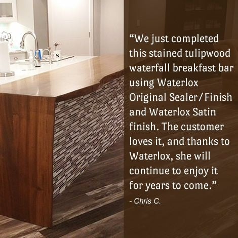 Waterlox Original Satin Finish (Waterfall Counter Top) 