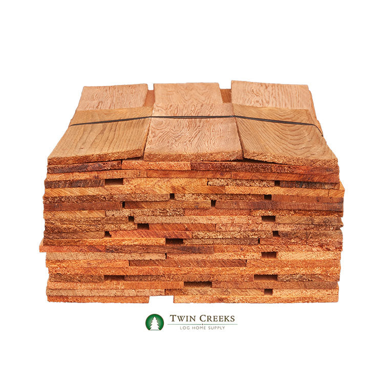 Bundle of #2 Grade, 18" Western Red Cedar Shingles from Front