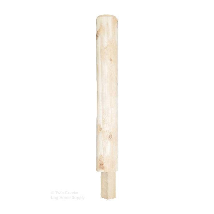 Northern White Cedar Hand Peeled Rail Post Inside Corner Notched Post