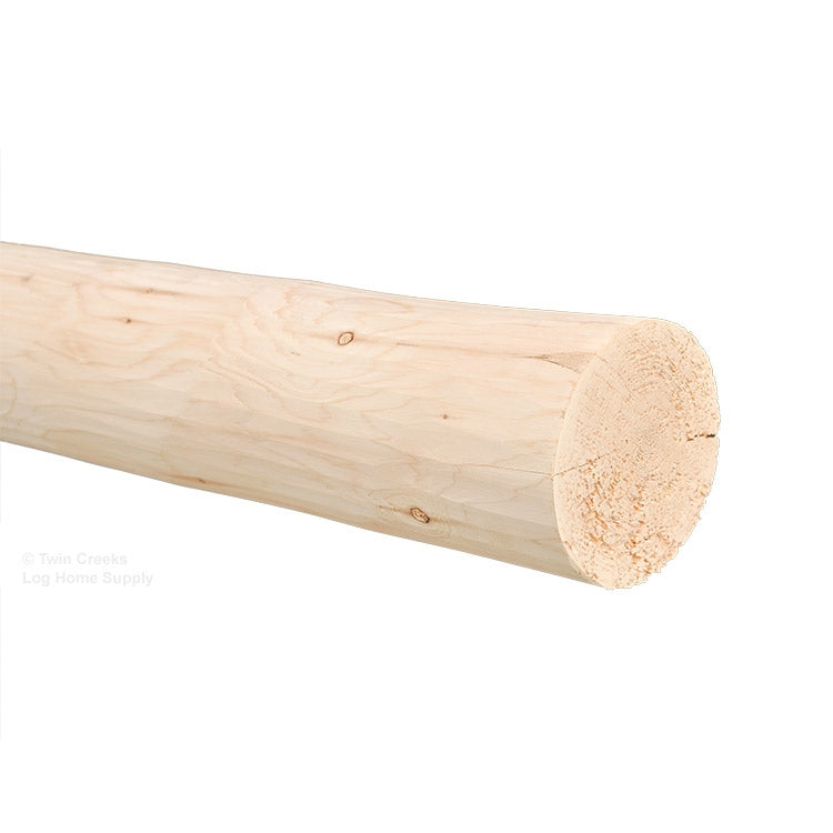 Northern White Cedar Hand Peeled Rail - Straight End  